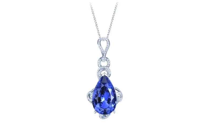 Exquisite Blue Sapphire Crystal Jewellery Set – 3 Piece Matching Necklace, Bracelet & Earrings | Wowcher