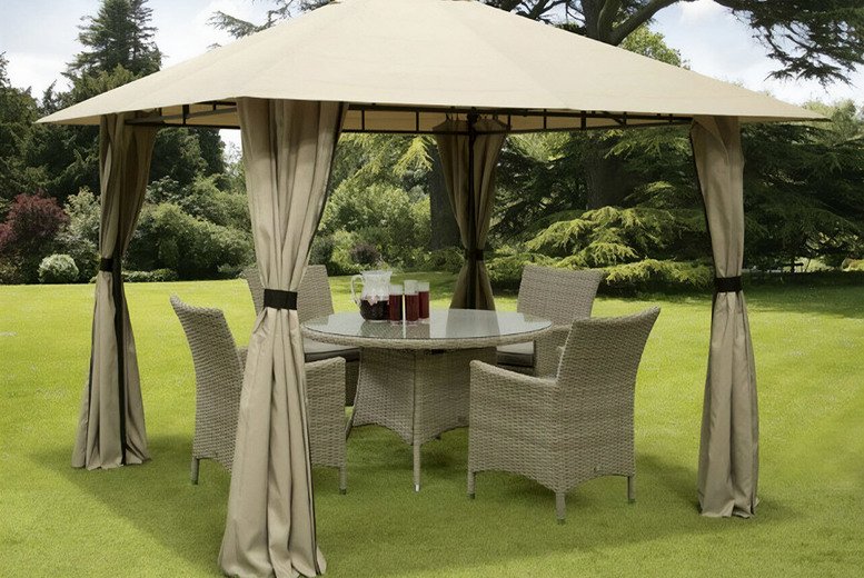 3m x 3m Gazebo Marquee With Full Side Curtains Deal Price £199.00