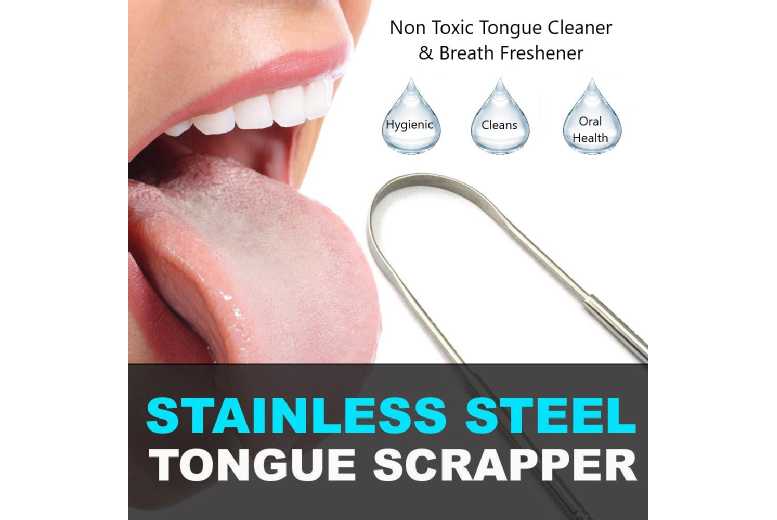 Metallic Tongue Scraper for Fresh Breath Deal Price £4.99