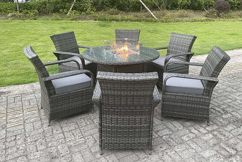 £749 instead of £1999.99 for a four-seater garden rattan firepit dining set or £999 for a six-seater dining set from Fimous – save up to 63% £749 instead of £1999.99 for a four-seater garden rattan firepit dining set or £999 for a six-seater dining set from Fimous – save up to 63%