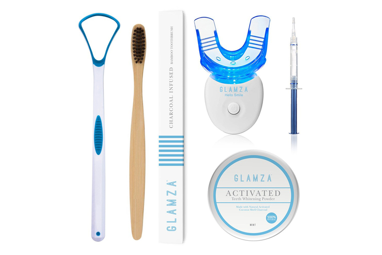 Manual Teeth Whitening & Charcoal Oral Care Kit – Bamboo Toothbrush, LED Tray, Non-Peroxide Gel for Sensitive Teeth | Wowcher Manual Teeth Whitening & Charcoal Oral Care Kit – Bamboo Toothbrush, LED Tray, Non-Peroxide Gel for Sensitive Teeth | Wowcher