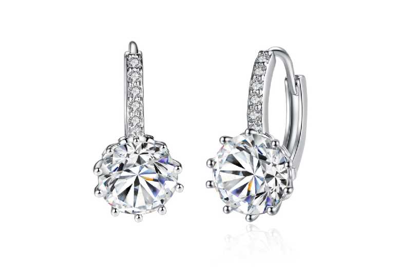 Timeless Crystal Jewelry Gift Set – Rhodium-Plated Necklace, Earrings & Ring with Swarovski Crystals | Wowcher