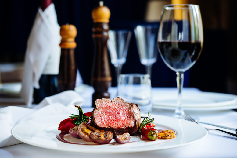 Steak Dining & Wine for Two Deal Price £39.00
