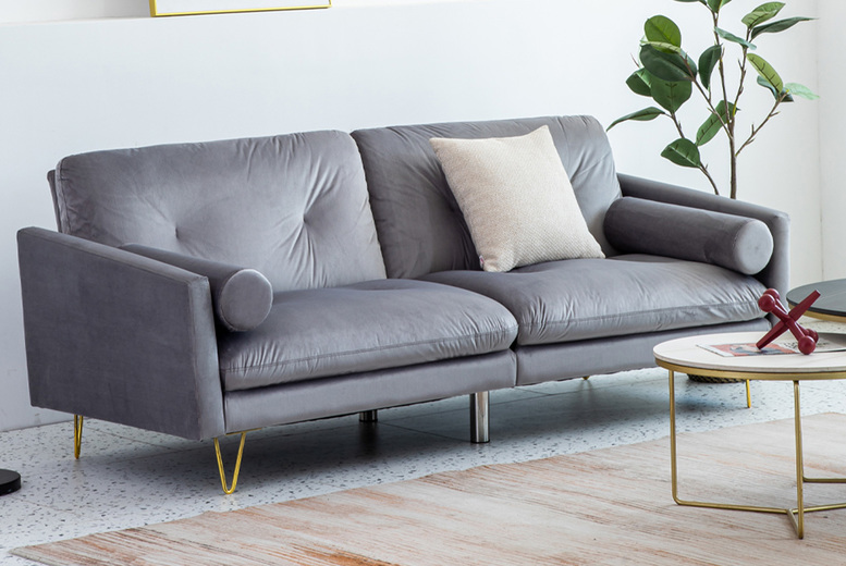 £329 instead of £799.99 for a silver Alessia sofa bed from Tudor Furniture – save 59% £329 instead of £799.99 for a silver Alessia sofa bed from Tudor Furniture – save 59%