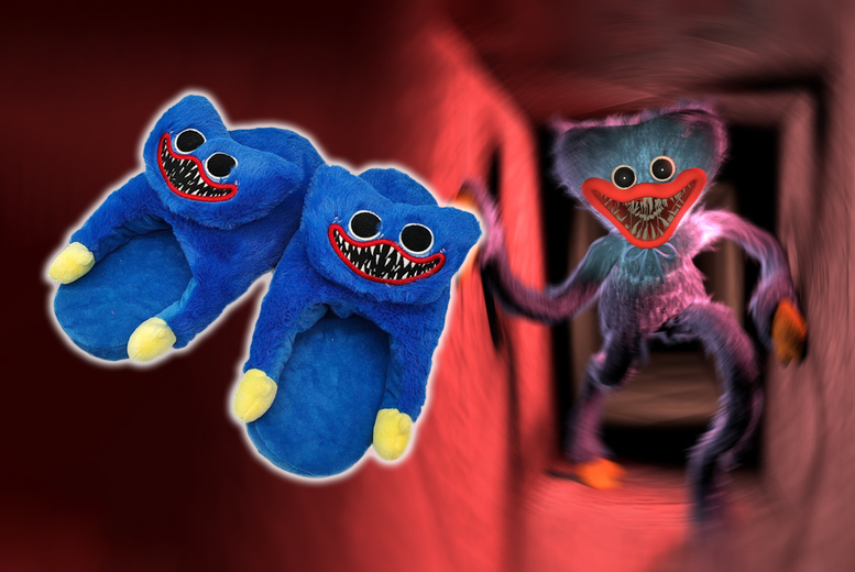 Huggy Wuggy Inspired Plush Slippers at LivingSocial