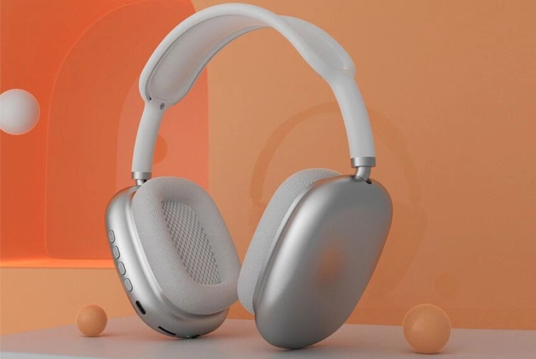 Silver Noise Reduction Bluetooth Wireless Headphones | Wowcher