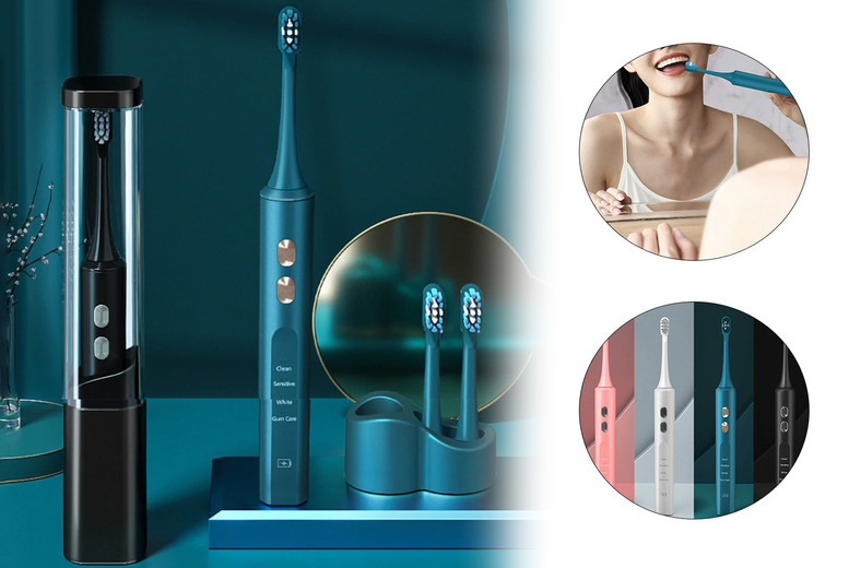 4-in-1 Premium Electric Toothbrush – 4 Colours & UV Case Options! Deal Price £19.99
