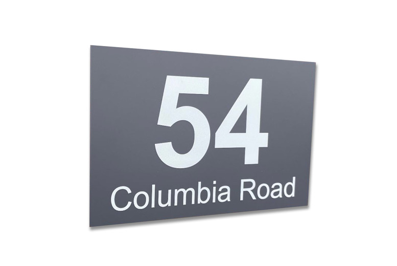 Personalised Floating Matte Grey House Sign | Wowcher Personalised Floating Matte Grey House Sign | Wowcher