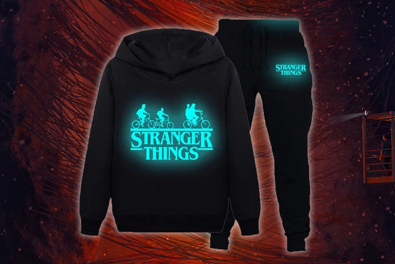 Stranger Things-Inspired Glow In The Dark Tracksuit Set – Kids & Adult Sizes Deal Price £19.99