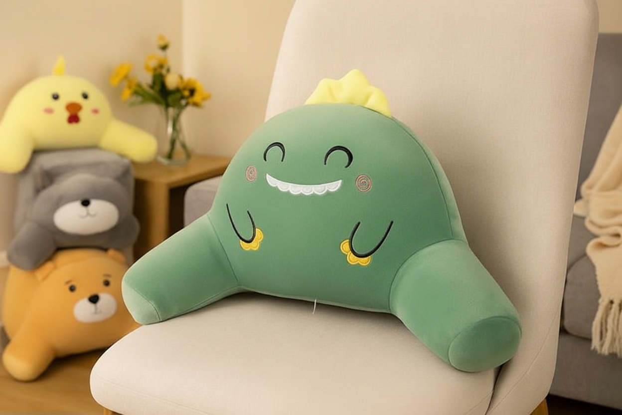 Novelty Plush Lumbar Support Pillow – Fun & Functional Back Relief | Wowcher