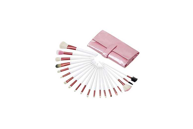 20pc Brush Set in Pink Pouch Deal Price £7.99