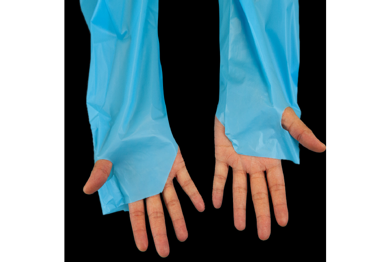 5-Piece Long Sleeve Disposable Gown Set – Hygienic Protection | Wowcher