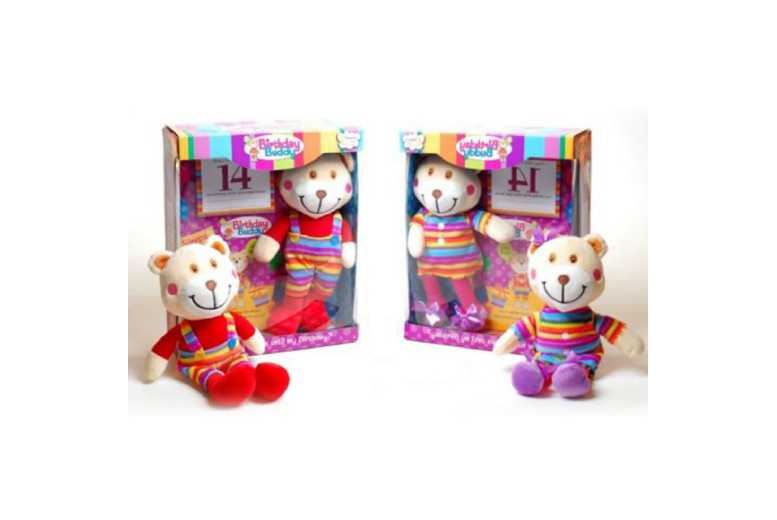 Birthday Buddy (Girl) & (Boy) Bear Toy Deal Price £10.75