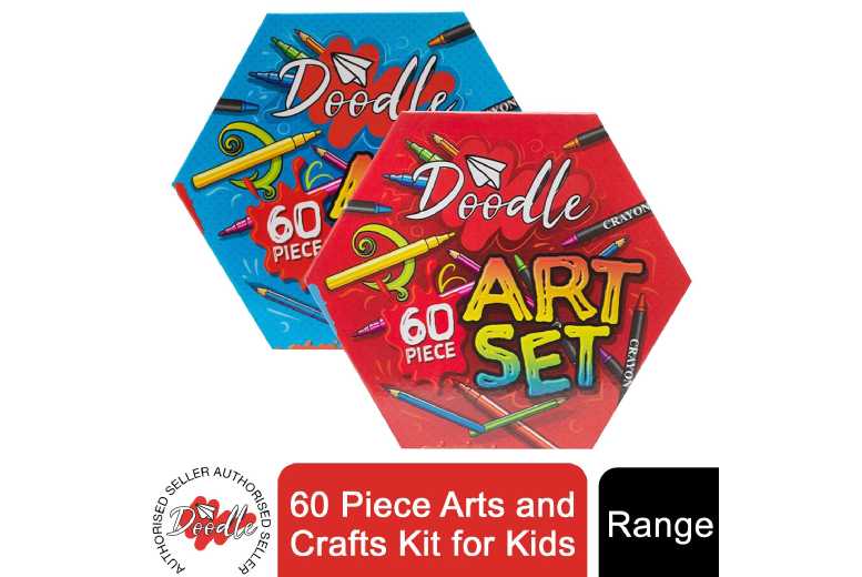 Doodle Hexagon Box Washable Art & Craft Deal Price £4.75