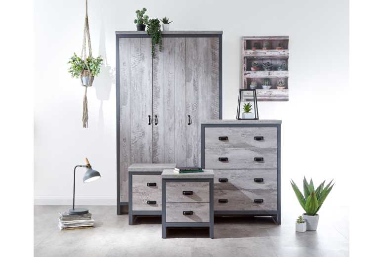 £649.99 instead of £1014.99 for a Boston Urban-Chic Bedroom Furniture Set – save up to 36% £649.99 instead of £1014.99 for a Boston Urban-Chic Bedroom Furniture Set – save up to 36%