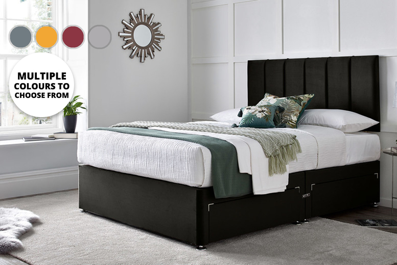 £185 instead of £239.99 for a 3ft single Empire plush velvet orthopaedic Divan bed set from Sarto Beds – save up to 23% £185 instead of £239.99 for a 3ft single Empire plush velvet orthopaedic Divan bed set from Sarto Beds – save up to 23%