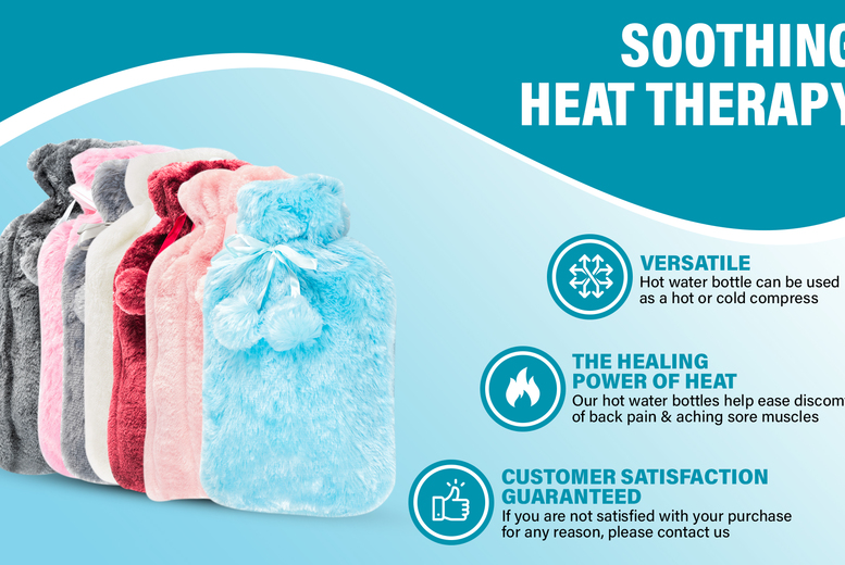 2L Hot Water Bottle with Plush Cover from LivingSocial