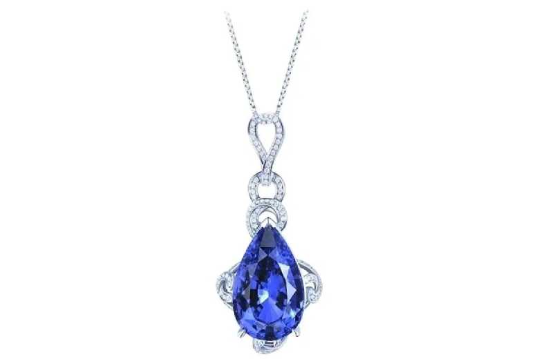 Exquisite Blue Crystal Jewellery Set – Rhodium-Plated 3-Piece Gift Set with Xmas Gift Box | Wowcher