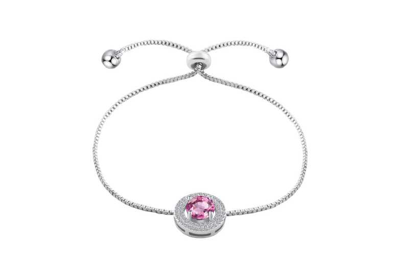Enchanting Pink Bracelet & Earrings Christmas Gift Set | Wowcher