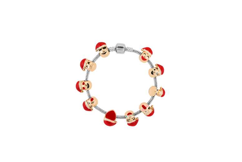 Festive Santa Charm Jewellery Set – Silver-Tone Metal, 2-Piece Christmas Gift | Wowcher
