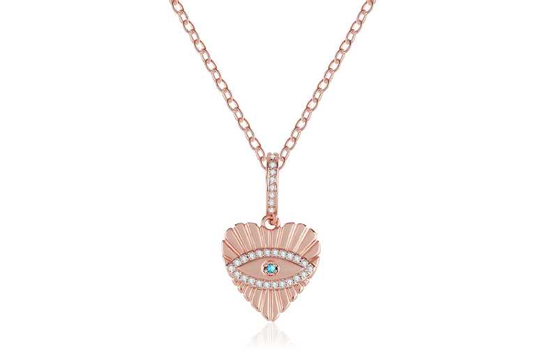 Rose Gold Pendant Necklace with Swarovski Crystal Elements – Adjustable Chain, Gift Boxed | Wowcher