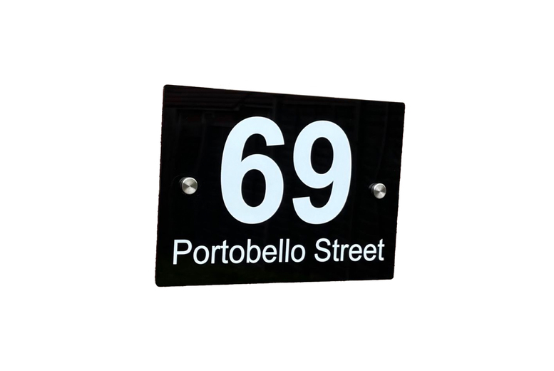 Personalised Acrylic House Number Door Sign – Modern Weatherproof Wall Plaque, 6 Styles, 200mm x 140mm | Wowcher