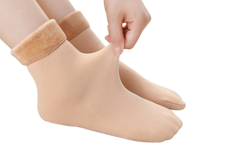 Women’s Black 4 Pack Thermal Fleece Lined Socks | Wowcher