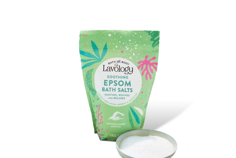 Lavology Bath Salt Bundle – Himalayan, Dead Sea, Magnesium & Epsom – 4 x 1kg – Relaxing Mineral Soak for All Skin Types | Wowcher