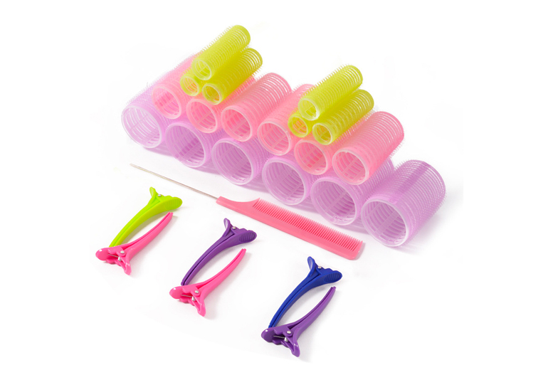 Self-Grip Heatless Hair Rollers Set for All Hair Types – No Heat Damage | Wowcher