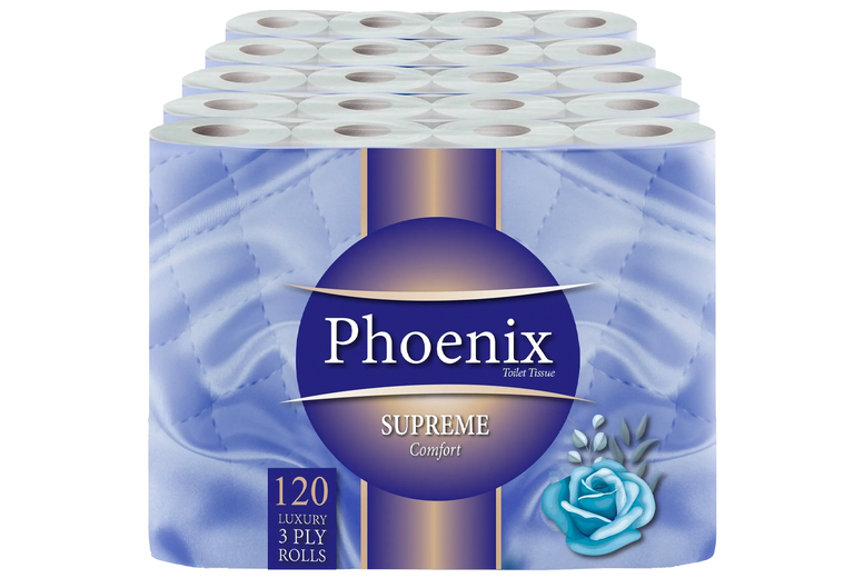 Phoenix Soft Supreme Luxury Quilted Toilet Tissue – 3-Ply Unscented Bulk Pack, Eco-Friendly, Ultra-Soft & Strong | Wowcher