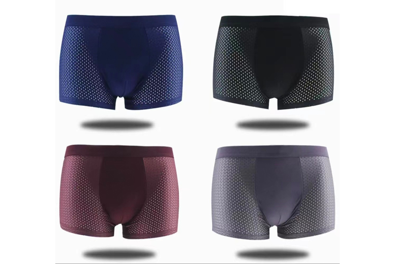 Men’s IceMesh Soft Breathable Boxers – Comfort & Style in 4 Colours | Wowcher