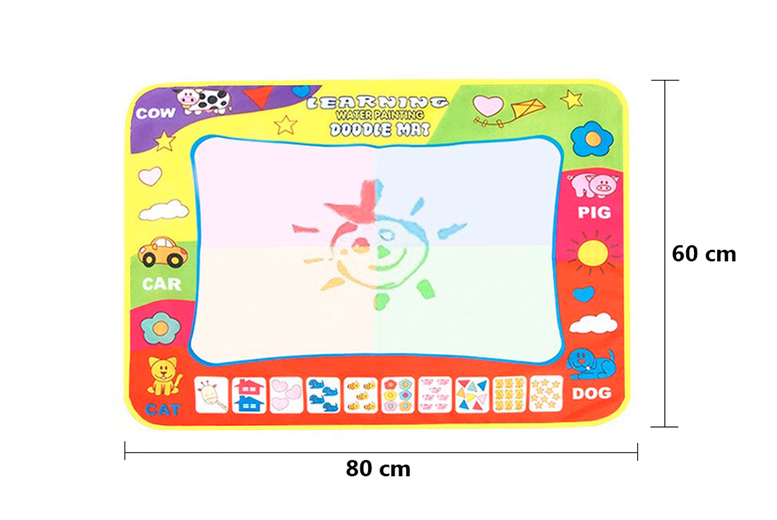 Children’s Waterproof Doodle Mat – Washable, PVC & Cotton, 80x60cm | Wowcher