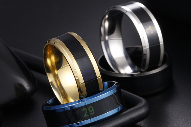 Unisex Sensor Body Temperature Smart Ring - Wearable Health Tech | Wowcher