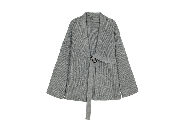 White Women’s Cosy Chunky Knit Cardigan Jacket – Soft Cotton Blend, Longline, Versatile Layer | Wowcher