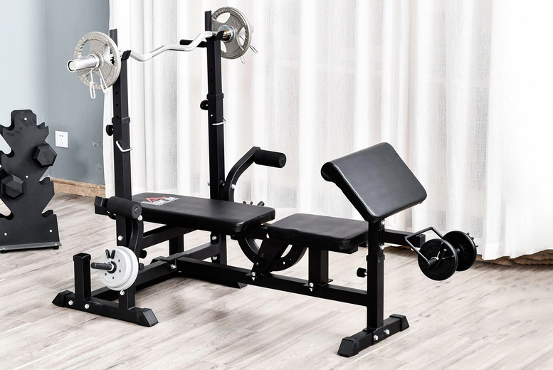 £139 instead of £271.99 for a HOMCOM Multi-Position Olympic Home Gym from MHStar save 49% £139 instead of £271.99 for a HOMCOM Multi-Position Olympic Home Gym from MHStar save 49%