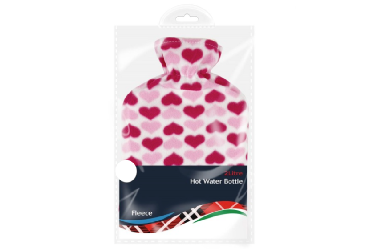 2L Luxury Hot Water Bottle with Fleece Cover | Wowcher