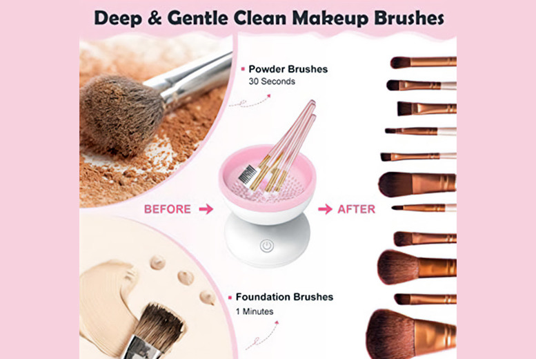 Electric Makeup Brush Cleaner – Fast, USB Rechargeable, Compact Beauty Tech | Wowcher