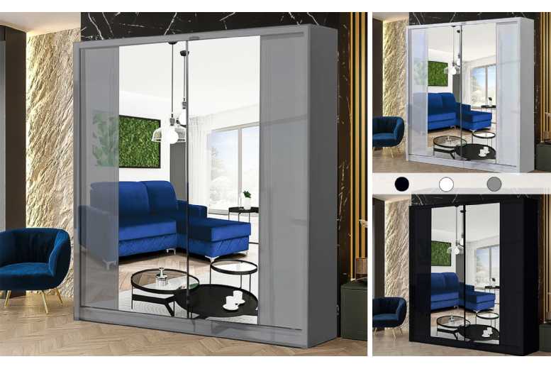 £499 instead of £899 for a Manisa High Gloss Sliding Wardrobe 185cm £499 instead of £899 for a Manisa High Gloss Sliding Wardrobe 185cm