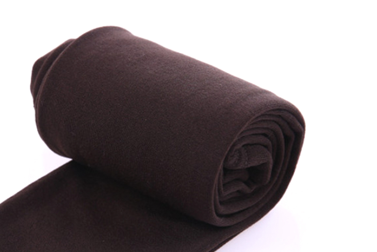 ONE SIZE / CHOCOLATE: Women's soft fleece leggings | Wowcher