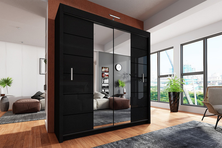 From £349 for a Lisbon Sliding Mirror Wardrobe – 3 colours and 2 sizes from Interior Emporium LTD – save up to 56% From £349 for a Lisbon Sliding Mirror Wardrobe – 3 colours and 2 sizes from Interior Emporium LTD – save up to 56%
