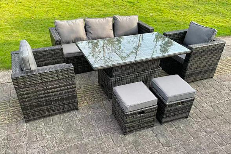 £789 instead of £1999.99 for a dark grey garden rattan furniture set from Fimous – save 61% £789 instead of £1999.99 for a dark grey garden rattan furniture set from Fimous – save 61%