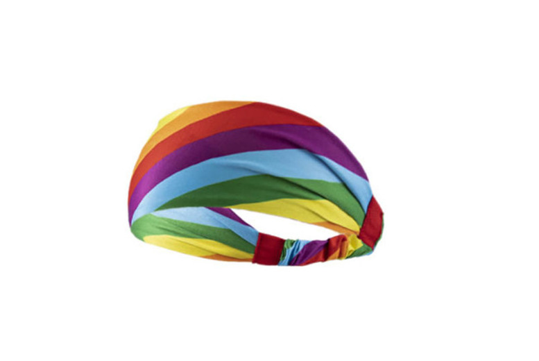 LGBTQI+ Stretch Fitness Headband Set – 2-Pack, Polyester-Spandex, Multicolour, Gym & Running | Wowcher
