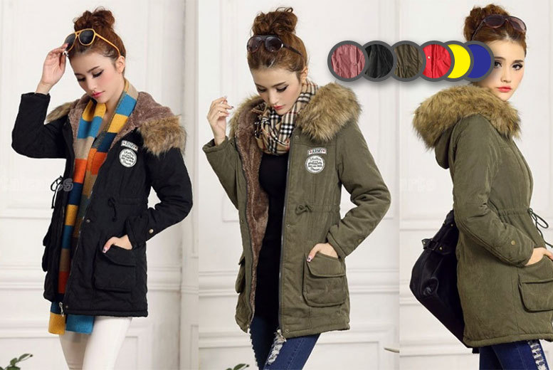 womens fleece lined parka