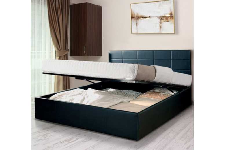 £155 instead of £299.99 for a Faux Leather Gas Lift Chanel Ottoman Bed – save up to 48% £155 instead of £299.99 for a Faux Leather Gas Lift Chanel Ottoman Bed – save up to 48%