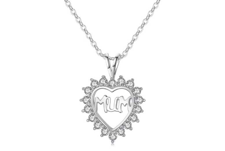 Charming Love Heart Necklace & Earrings Gift Set with MD Box | Wowcher