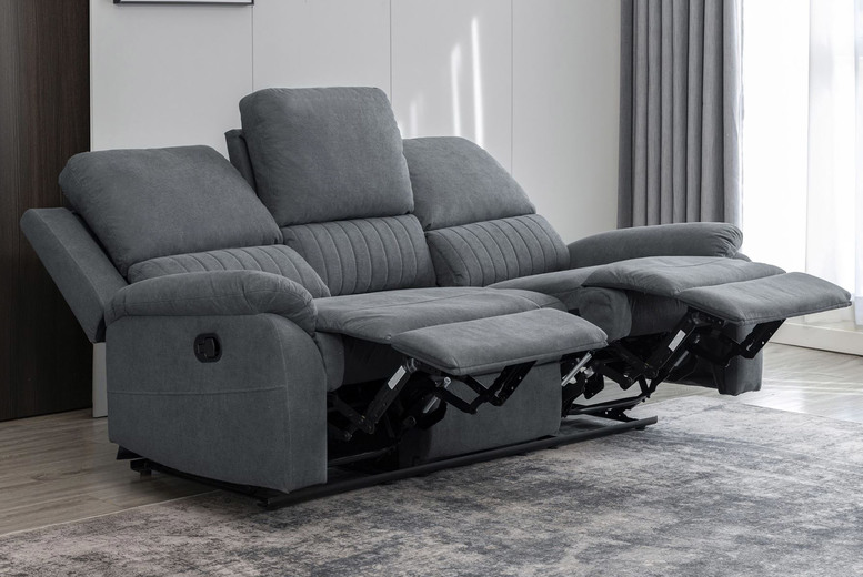 £299 instead of £529.99 for a one-seater grey recliner, £449 for a two-seater or £599 for a three-seater from Tudor Furniture – save up to 44% £299 instead of £529.99 for a one-seater grey recliner, £449 for a two-seater or £599 for a three-seater from Tudor Furniture – save up to 44%