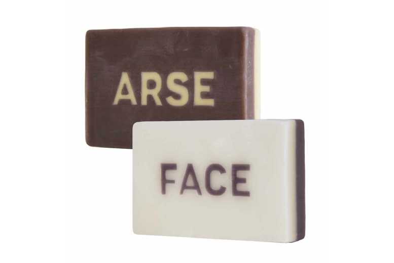 Peach Scented Dual-Sided Arse Face Soap Bar – 150g, Humorous Gift, Sensitive Skin Friendly | Wowcher