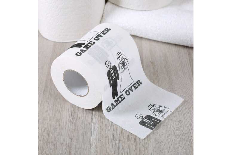Game Over Novelty Toilet Paper Roll – Soft, Strong & Universal Fit Toilet Tissue | Wowcher