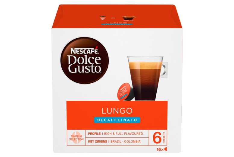 Nescafe Dolce Gusto Pods – Cafe Lungo Decaf, 16 Pods | Wowcher