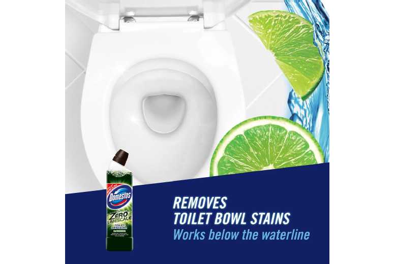 Domestos Zero Limescale Toilet Descaler Gel – Maximum Strength Limescale Remover, Kills 99.9% Germs, Thick Formula – Pack of 3 or 6 | Wowcher